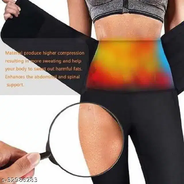 Sweat Belt for Unisex (Black, Free Size)