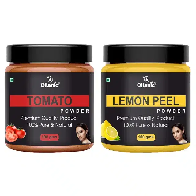 Natural Tomato & Lemon Peel Powder for Skin & Hair (Pack of 2, 100 g)