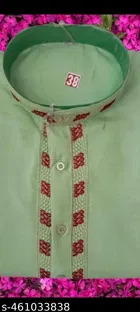 Cotton Solid Kurta for Men, Mint Green & Blue, Pack of 2 