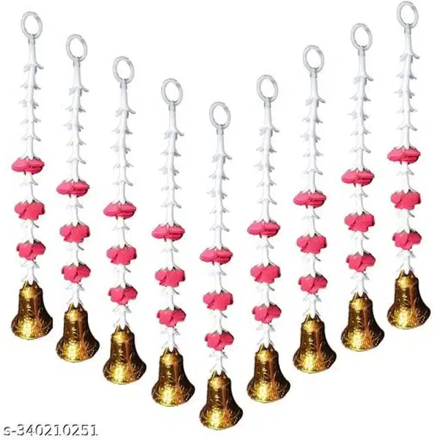 Plastic Door Hanging Decorative Strings (Multicolor, Pack of 9)