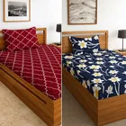 Polycotton Single Bedsheet with Pillow Cover 60x90 Inch 