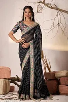 Bandhani Printed Saree for Women 