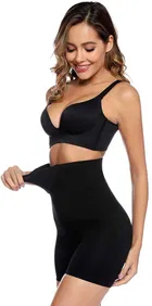 विमेंस कॉटन लाइक्रा टम्मी कण्ट्रोल 4-इन-1 ब्लेंडेड हाई वैस्ट टम्मी & थाई शेपवियर 