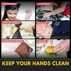 Transparent disposable gloves for kitchen hand - Use and Throw Gloves  
