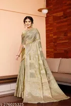 Organza Zari Woven Saree for Women 