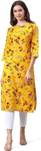 Women Crepe Printed Kurta 