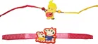 Plastic Spider & Teddy Light & Whistle Rakhi for Kids 
