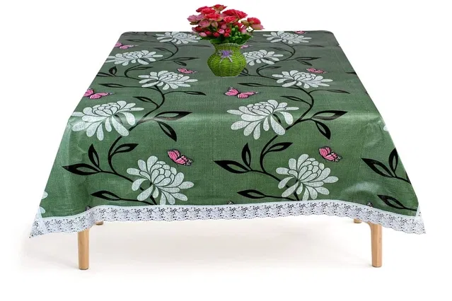 PVC Printed 4 Seaters Table Cover (Multicolor, 40x60 inches)