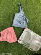 Women Cotton Non Padded Sports Bra Pack Of 3 (40 B)