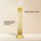 शुभकार्ट नित्य ब्रास क्रिस्टल इन्सेंस होल्डर - 235 g