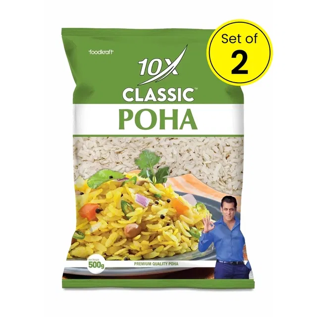 10X Classic Poha 2X500 g (Pack of 2)