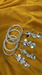 Mental Silver Plated Bangles for Women 