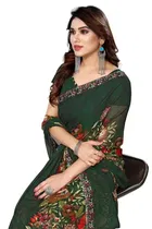 Georgette Printed Saree for Women 