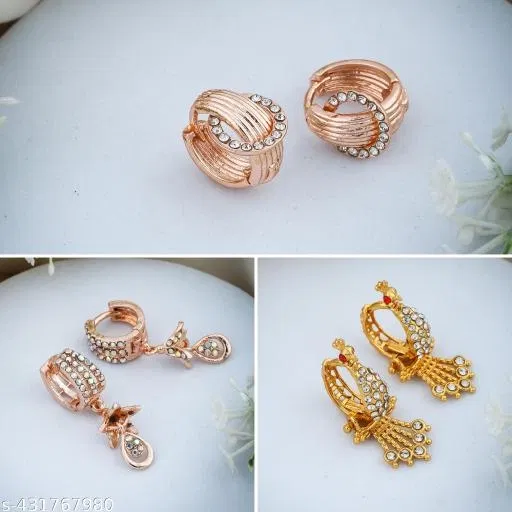 Combo Of Earrings/Studs/Bali For Women'S/Girls