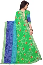 कानूड़ा फैंसी विमेंस जॉर्जेट फ्लावर प्रिंटेड साड़ी 