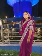 Georgette Saree for Women, Purple 