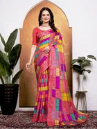 Georgette Printed Saree for Women 