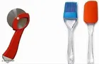 Pizza Cutter & Spatula with Oil Brush (Multicolor, Set of 3)