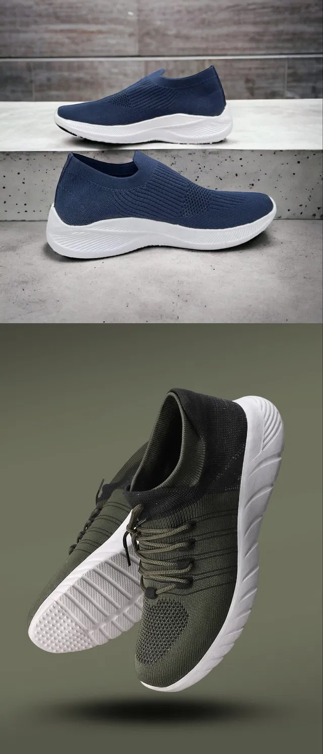 Sports Shoes for Men (Multicolor, 10) (Set of 2)