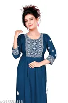 Lycra Printed Kurta with Pant for Women 