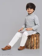 Cotton Blend Kurta with Pyjama for Boys 