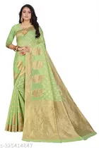 Chanderi Cotton Zari Woven Saree for Women 