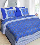Cotton Queen Bedsheet with 2 Pillow Cover 