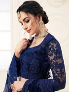 Net Embroidred Semi Stiched Lehenga Choli for Women 