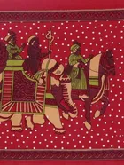 Sanganeri Jaipuri Traditional Printed Double Bed Sheet with 2 Pillow Covers 