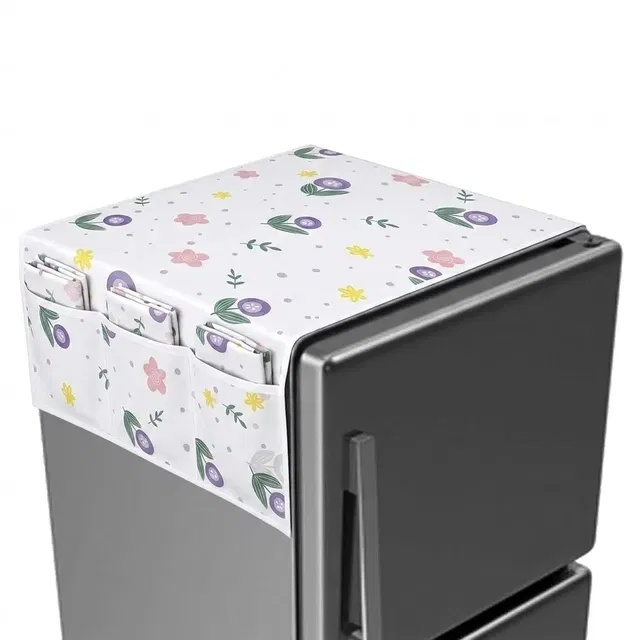 Floral White Proof fridge top cover
