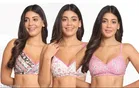 Cotton Blend Printed Padded Bra for Women 