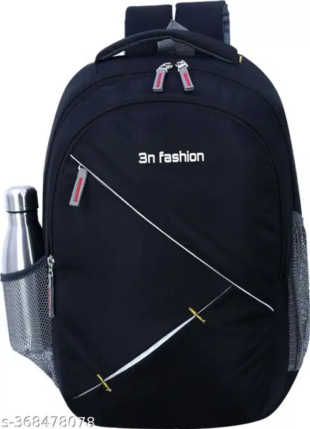 3N Fashion Fabric Laptop Bag For Men (Black, 35 L)