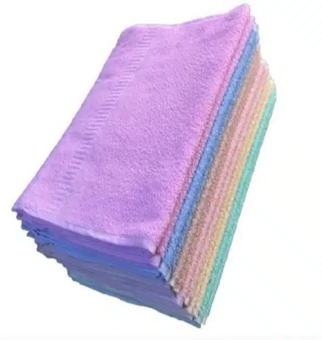 Cotton High Absorbent Antibacterial Hand Towels (Pack of 10) (Multicolor, 12x18 inches)