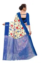 Cotton Linen Printed Saree for Women 