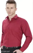 Cotton Solid Full Sleeves Shirt for Men 