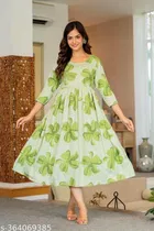 Rayon Kurti for Women, Green 