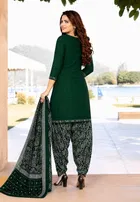 Floral Crepe Punjabi Suit Material for Women 