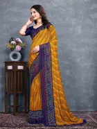 Georgette Printed Saree for Women 