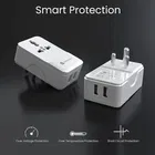 Portronics III Dual USB Adapter  3.4Amp ,White