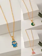 Gold Plated Chain & Pendant for Women & Girls 
