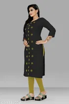 Cotton Slub Embroidered Kurti for Women 