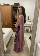 Embroidered Anarkali Party Suit for Women 