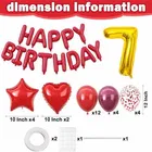 7th Happy Birthday Balloon Decoration Kit ,Red ,Set Of 1