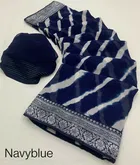 Georgette Printed Saree for Women 