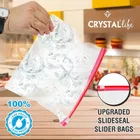 Crystal Slide Seal Bags, Multipurpose Transparent Slide Seal Bags 