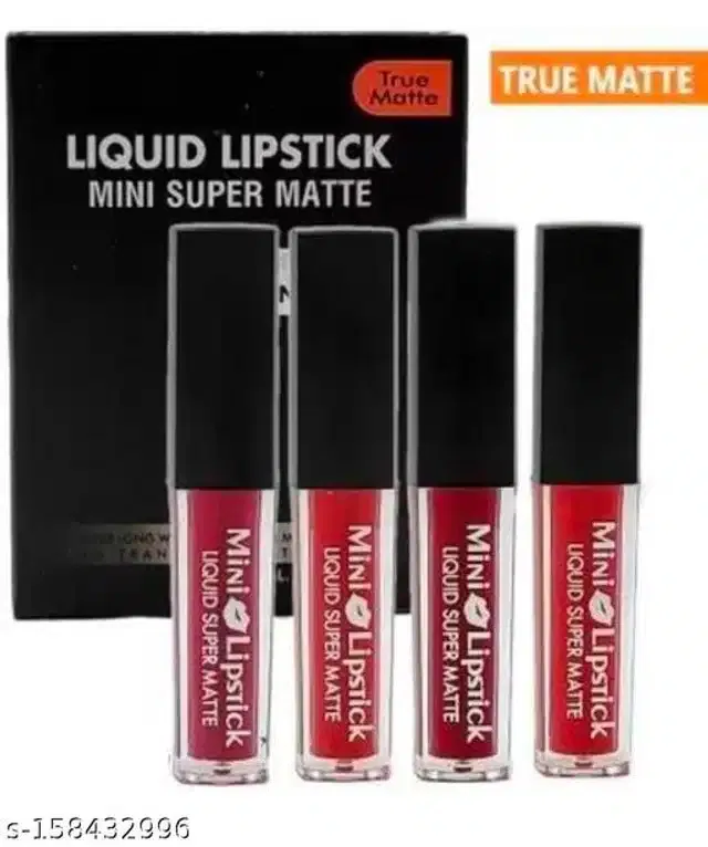 Waterproof Liquid Matte Lipsticks (Multicolor, Pack of 4)