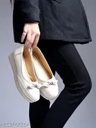 Shoetopia Girls Loafers - Cream 