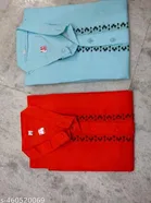 Cotton Solid Kurta for Men, Blue & Red, Pack of 2 