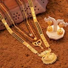 Alloy 4 Pcs Mangalsutra Set with Earrings for Women 