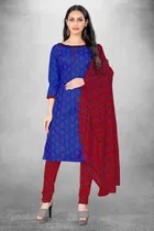 Cotton Slub Unstitched Dress Material for Women 